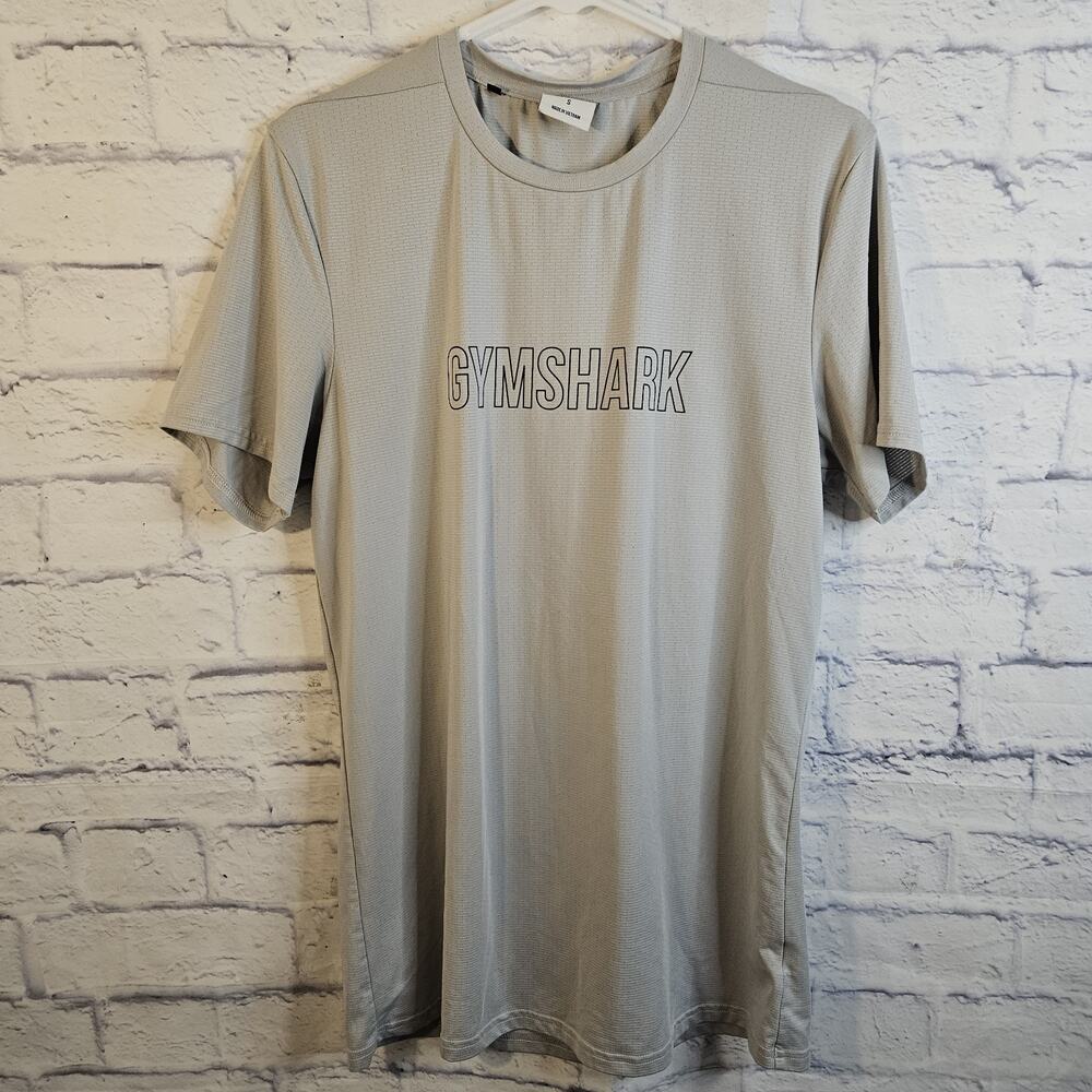 Gymshark Mens Light Gray Athletic Shirt Small
